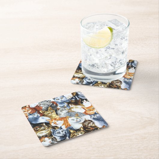 De Clowder van de CATS Kartonnen Onderzetters (Insitu)