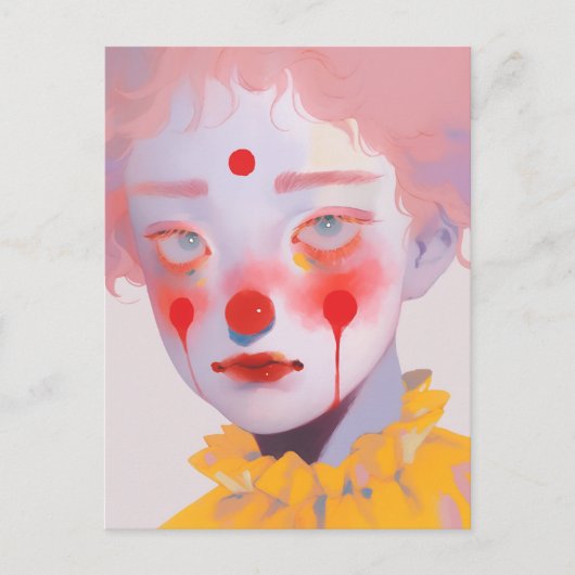 De clown briefkaart (Voorkant)
