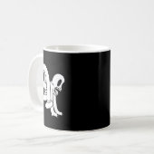 De Clown Geest Draaiende Blackwork Koffiemok (Voorkant links)