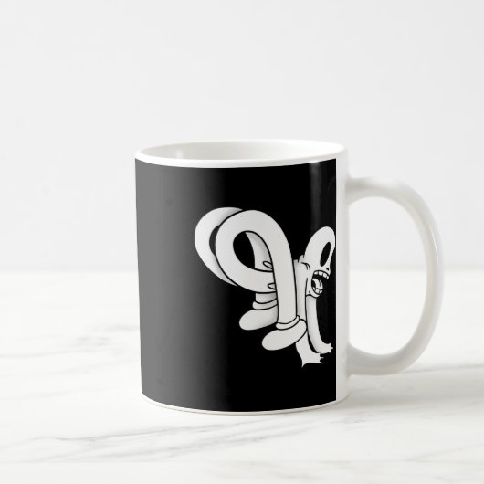 De Clown Geest Draaiende Blackwork Koffiemok (Rechts)