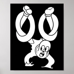 De Clown Geest Gedraaide Blackwork  Poster