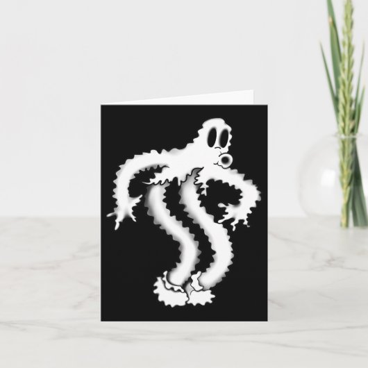 De Clown Geest Schuddend Griezelig Blackwork Kaart (Voorkant)