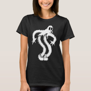 De Clown Geest Schuddende Griezelen Zwarte Werk T-shirt