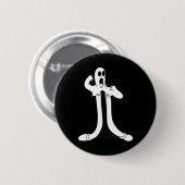 De Clown Geest Splitst Blackwork Ronde Button 5,7 Cm (Voorkant /achterkant)