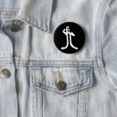 De Clown Geest Splitst Blackwork Ronde Button 5,7 Cm (In situ)