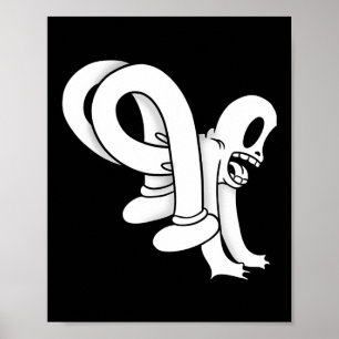 De clown geest Twisty Blackwork  Poster