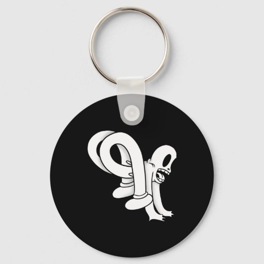 De Clown Geest Twisty Blackwork Sleutelhanger (Voorkant)