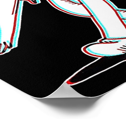 De Clown Ghost Glitch dansen Poster (Hoek)