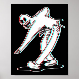 De Clown Ghost Glitch dansen Poster