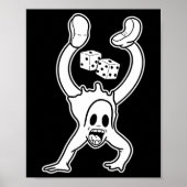 De Clown Ghost Lucky Dice Handstand Gothic Cartoo Poster (Voorkant)