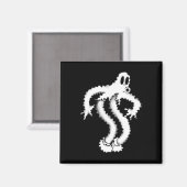 De Clown Ghost Shaky Spooky Blackwork Magneet (Voorkant / Achterkant)