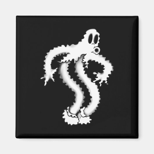 De Clown Ghost Shaky Spooky Blackwork Magneet (Voorkant)