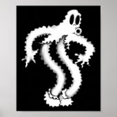 De Clown Ghost Shaky Spooky Blackwork Poster (Voorkant)