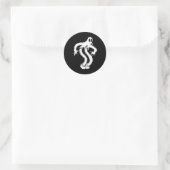 De Clown Ghost Shaky Spooky Blackwork Ronde Sticker (Tas)