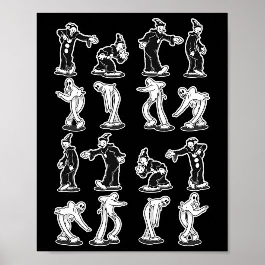 De Clown Ghost Spooky Two Step Dance Poster (Voorkant)