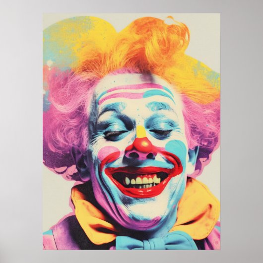 De clown glimlacht poster (Voorkant)