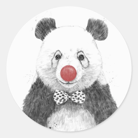 De clown ronde sticker (Voorkant)