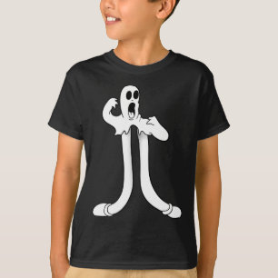 De clown splijt het zwarte werk t-shirt