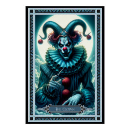 De Clown Tarot Kaart Perfect Poster