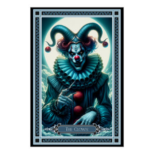 De Clown Tarot Kaart Perfect Poster