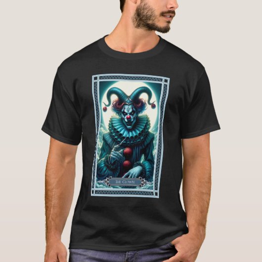 De Clown Tarot Kaart T-shirt (Voorkant)