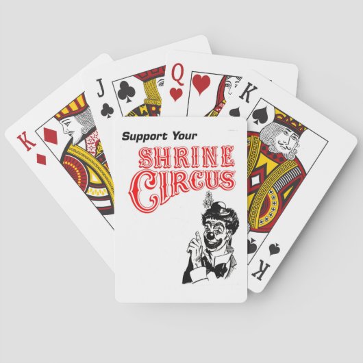 De Clown van het Circus van het heiligdom Speelkaarten (Achterkant)