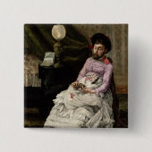 De clown vierkante button 5,1 cm (Voorkant)