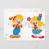 de clowns briefkaart (Voorkant / Achterkant)