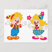 de clowns briefkaart (Voorkant)