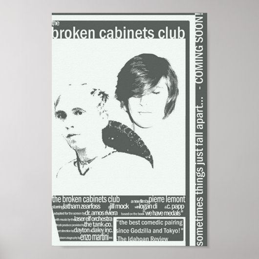 "de club van kapotte kasten" poster (Voorkant)