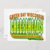 De Club van Mooootercycle van Cheeseheads Briefkaart (Voorkant / Achterkant)