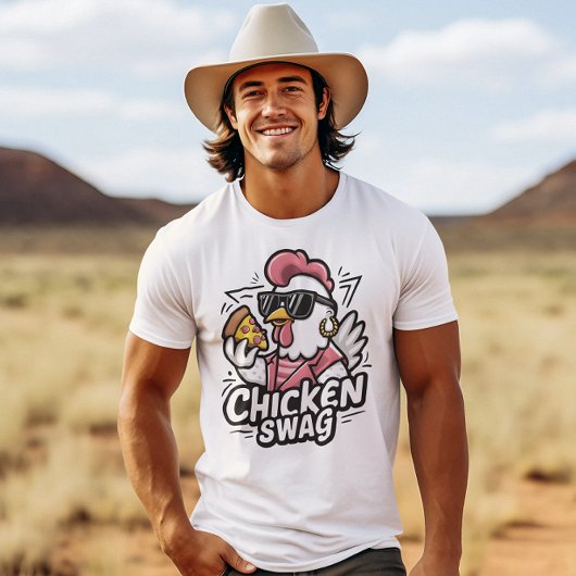 De Cluckin Cool Chicken Swag Logo T-shirt