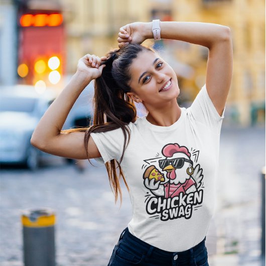 De Cluckin Cool Chicken Swag Logo T-shirt