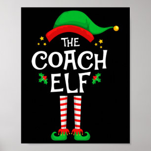 De Coach Elf Kerstmis Familie Matching Group Poster
