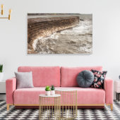 De Cobb zeedijk bij Lyme Regis Canvas Afdruk (Insitu (Woonkamer))