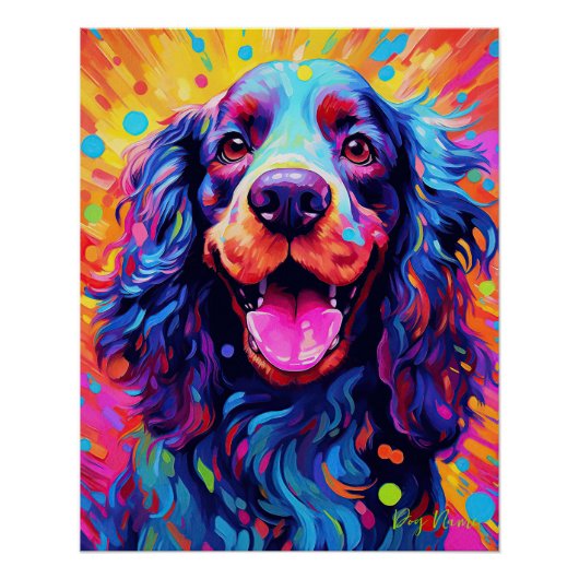 De Cocker Spaniël Hond 002 - Zetton Ziana Perfect Poster (Voorkant)