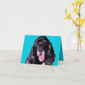 De Cocker-spaniël van het POP-ART Kaart (Gele Bloem)