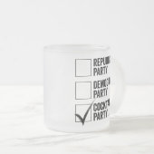 De Cocktail Party Frosted Glass Coffee Mok (Voorkant rechts)