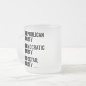 De Cocktail Party Frosted Glass Coffee Mok (Voorkant links)