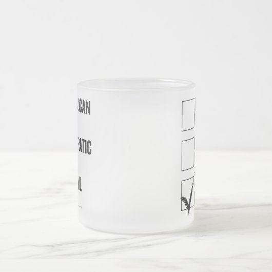 De Cocktail Party Frosted Glass Coffee Mok (Center)