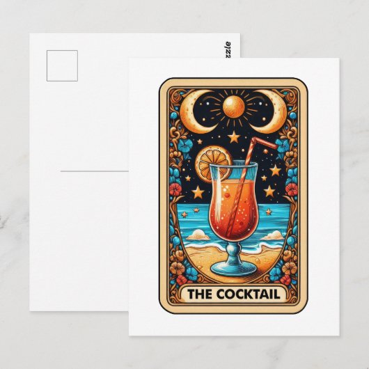 De Cocktail Tarot Kaart (Voorkant / Achterkant)