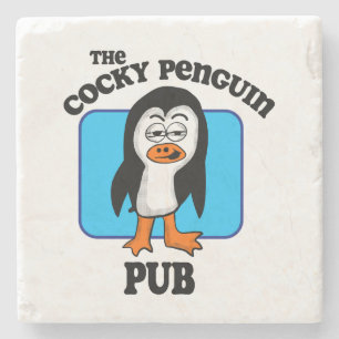 De Cocky Penguin Pub Stenen Onderzetter