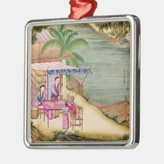 De cocons sorteren metalen ornament (Links)