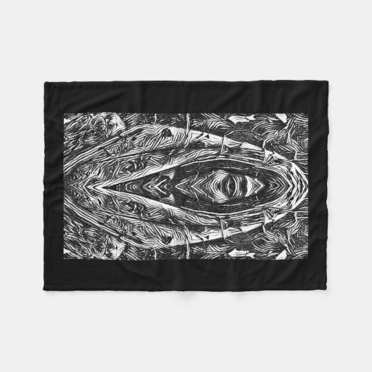 De Cocoon Terror als het monster ontwaakt. Black Fleece Deken (Voorkant (Horizontaal))