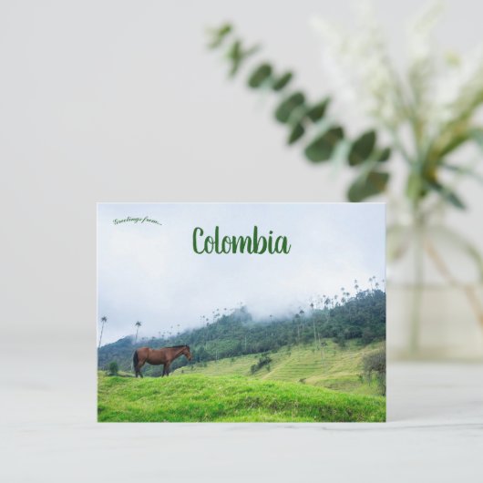 De Cocora vallei in Colombia Briefkaart (Staand voorkant)