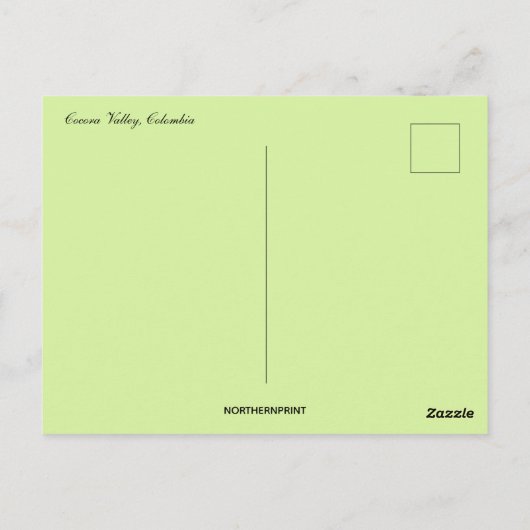 De Cocora vallei in Colombia Briefkaart (Achterkant)