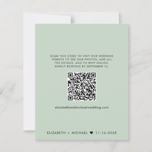 De code QR van het huwelijk zodra de Partij uitnod (Achterkant)