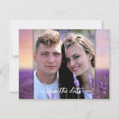 De Code van de Foto QR van de Lavender sparen de K Aankondiging (Voorkant)