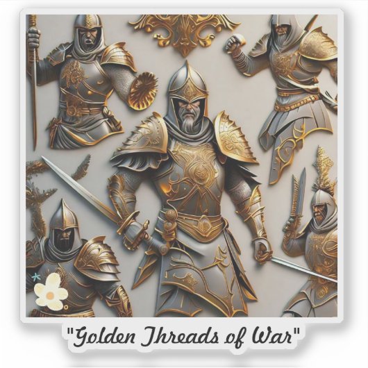 "De code van de krijger" Sticker (Voorkant)