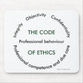 De "code van Ethiek - 5 fundamentele principes " Muismat (Voorkant)